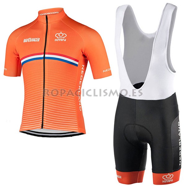 2017 Maillot Holanda tirantes mangas cortas naranja